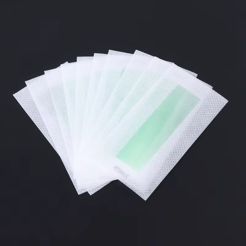 10x épilation épilateur dépilatoire bandes cire froide tampon papier pour le visage non tissé