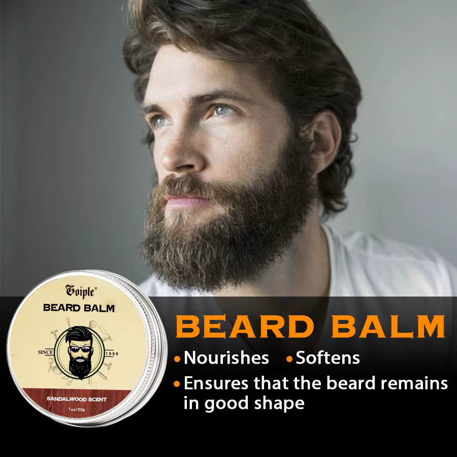 Baume à barbe au beurre de karité naturel pour hommes