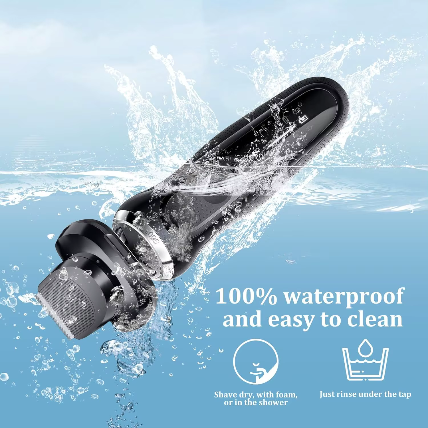 Tondeuse à barbe EasyClick + 5 pièces de fixation de peigne pour rasoirs électriques Braun nouvelle génération série 5
