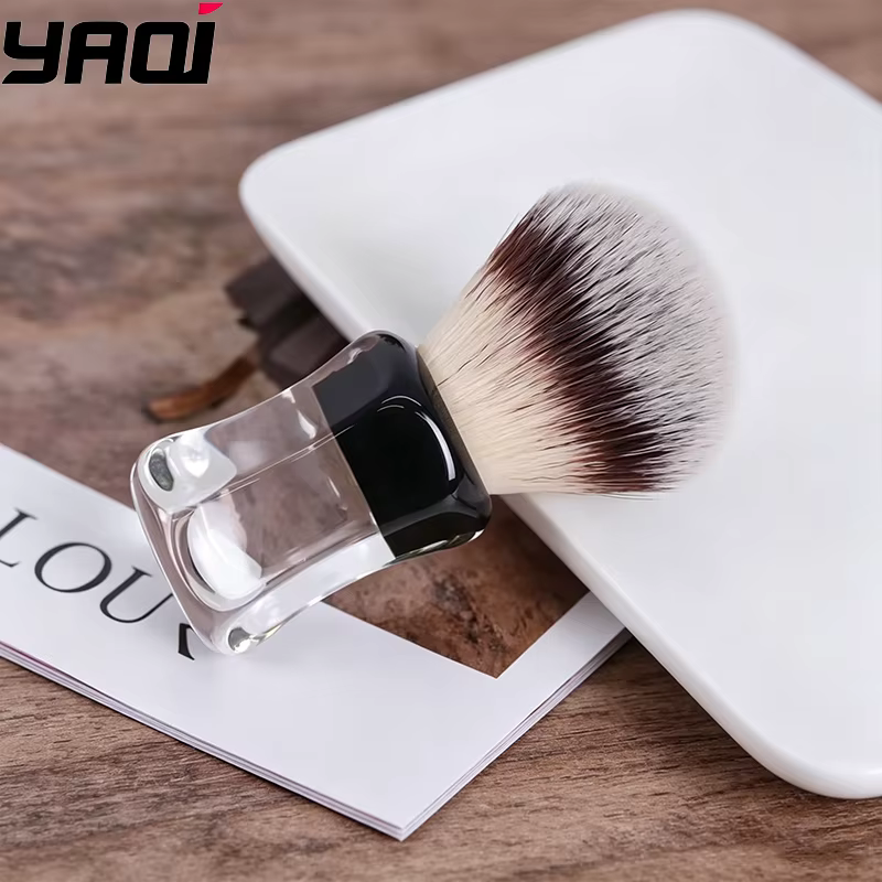 Nouveauté 2026 ! YAQI Robin Brosse à raser pour homme à poils synthétiques et manche transparent