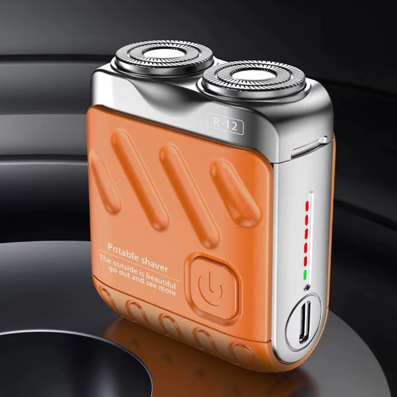 9000 tr/min haute vitesse Premium Portable Mini rasoir double tête étanche type-c Rechargeable