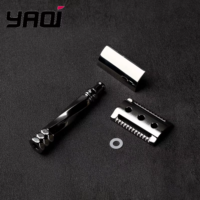 Nouveauté 2026 ! Rasoir de sécurité YAQI Cerberus en acier inoxydable - Lame de 0