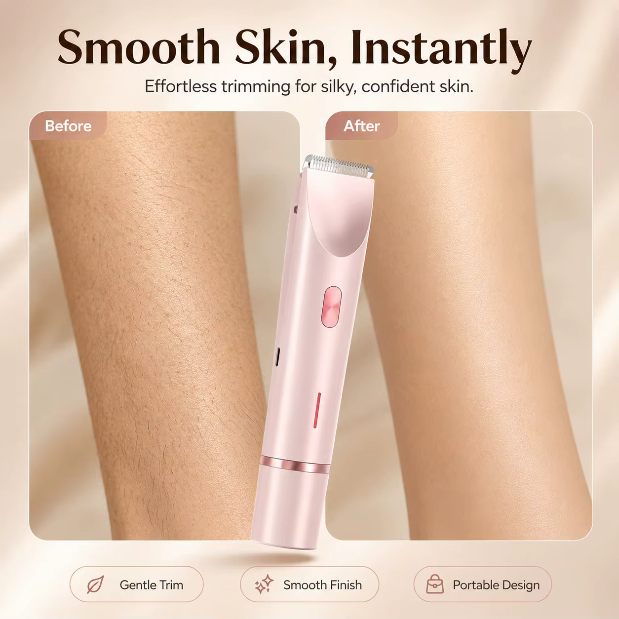 Épilateur Électrique Double Tête Étanche IPX7 pour Femme
