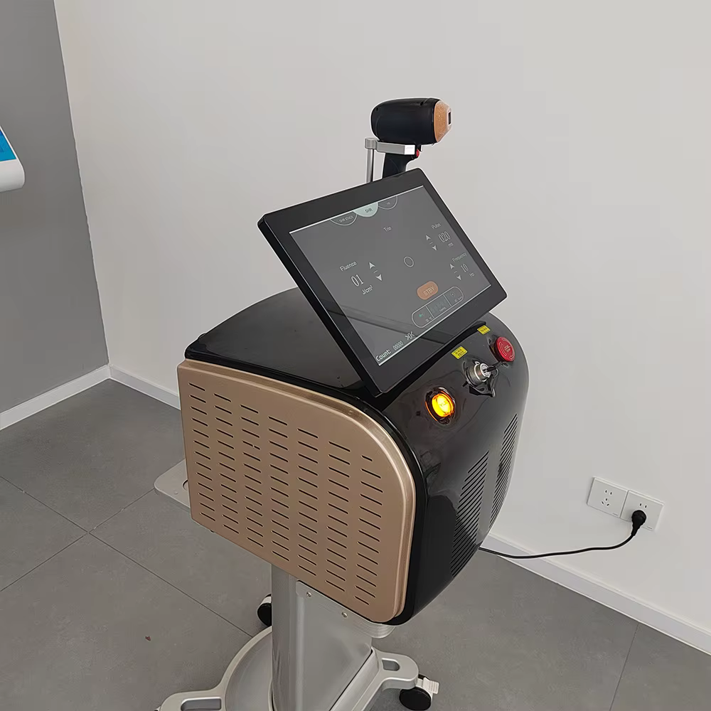 Machine professionnelle d'épilation au laser à diode Alexandrite avec refroidissement par glace