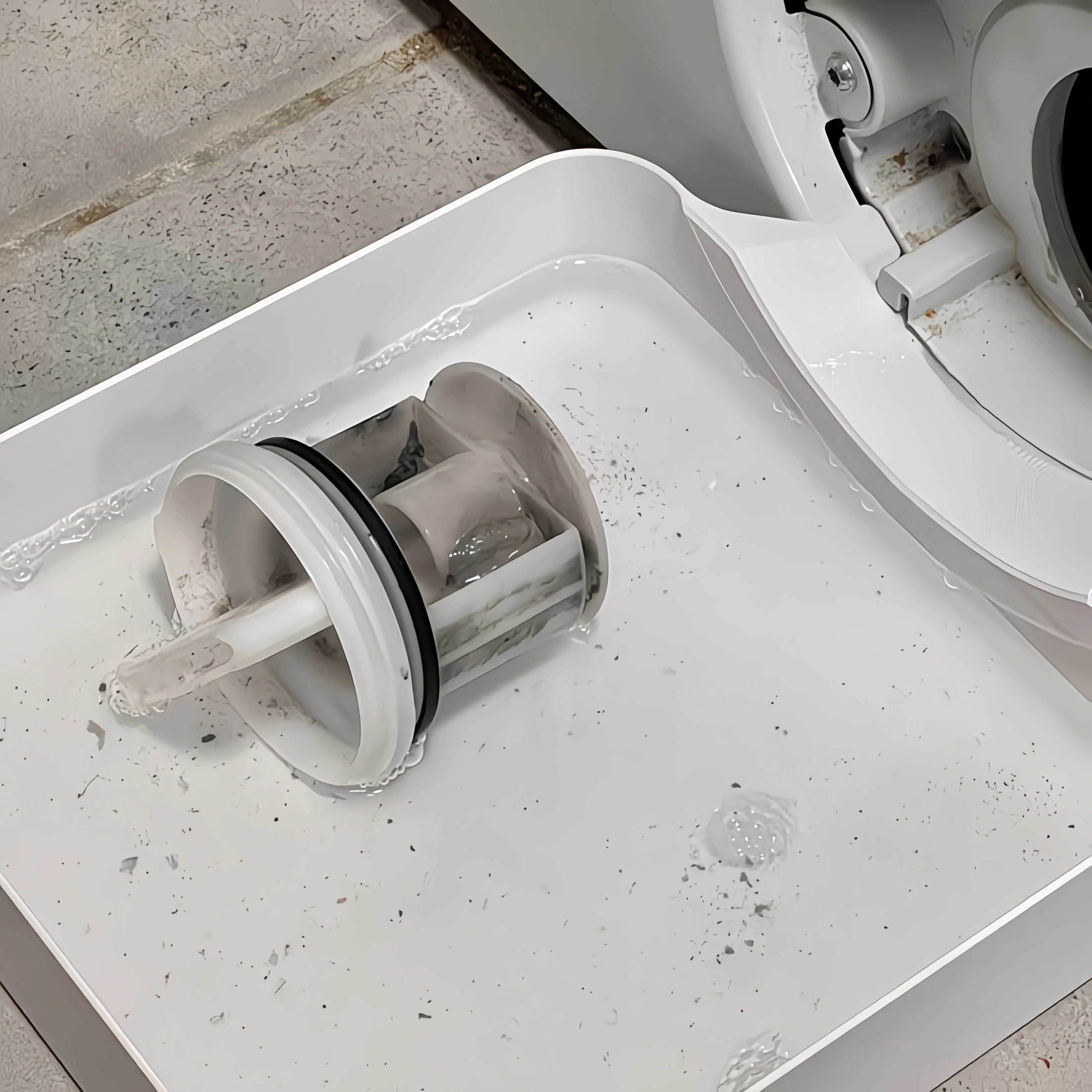 Bac de récupération des eaux de lavage pour machine à laver, sans débordement, avec filtre anti-peluches et bac de récupération des objets étrangers, boîte de collecte des eaux pour buanderie