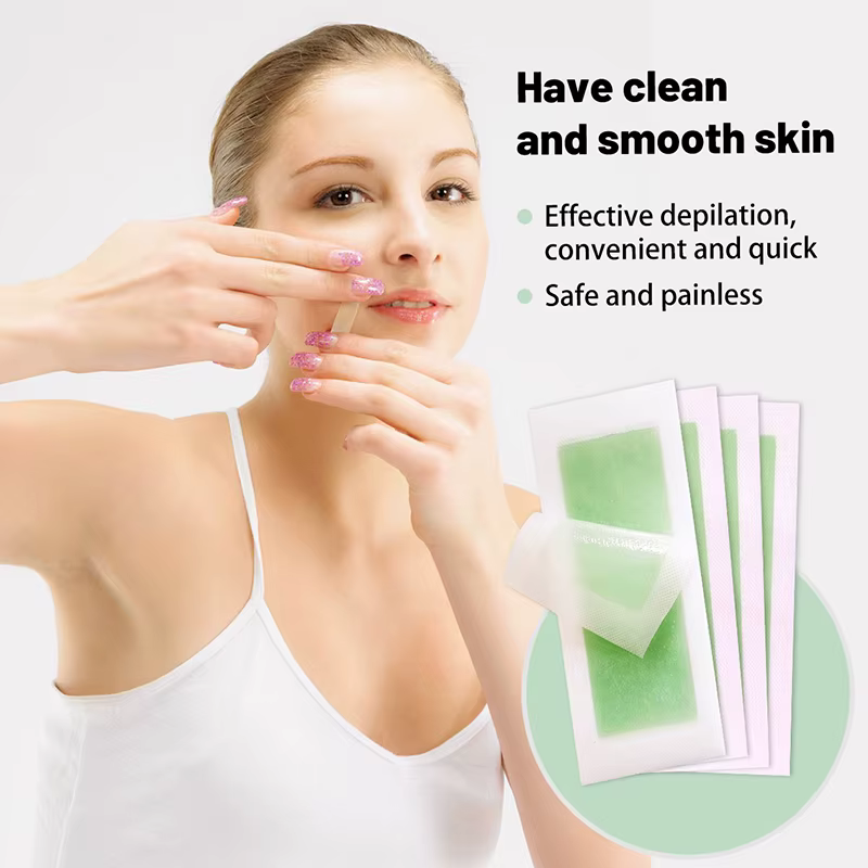 24/12 pièces bandes de cire pour les lèvres du visage