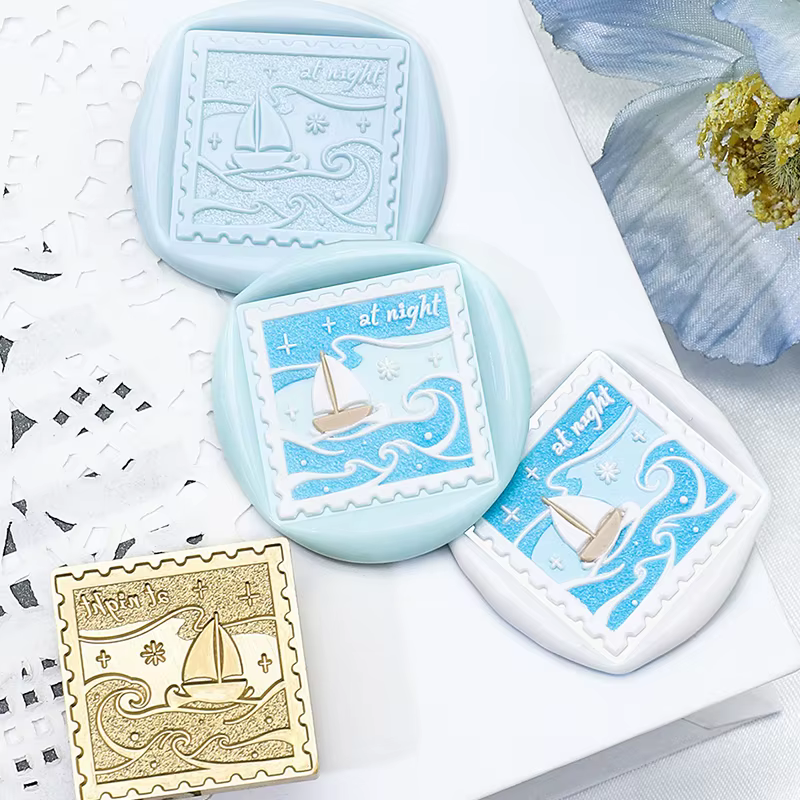 Tête de sceau de cire gaufrée série Garden, 1 pièce - Parfaite pour les lettres d'amour, les invitations, les cartes de vœux, le journalisation, le scrapbooking et les loisirs créatifs