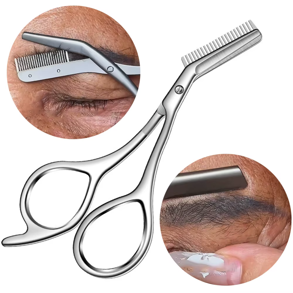Ciseaux coupe-sourcils en acier inoxydable