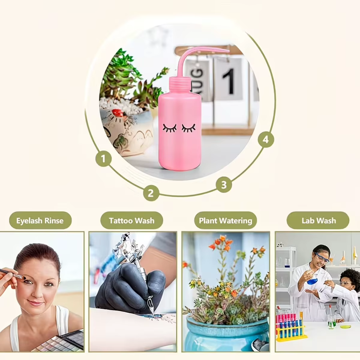 Solution de nettoyage à usage unique spécialement conçue pour les extensions de cils