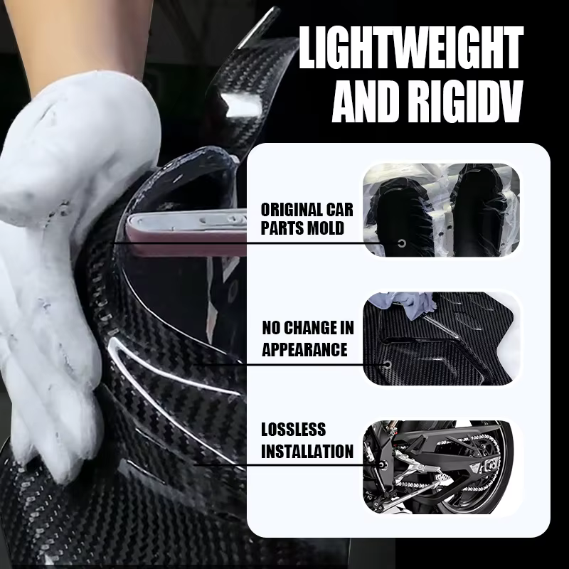 Pour CFMOTO 675SR R 675 2024 3K Fibre de carbone sèche pure Carénage de réservoir de carburant Protection avant Couverture Accessoires de moto