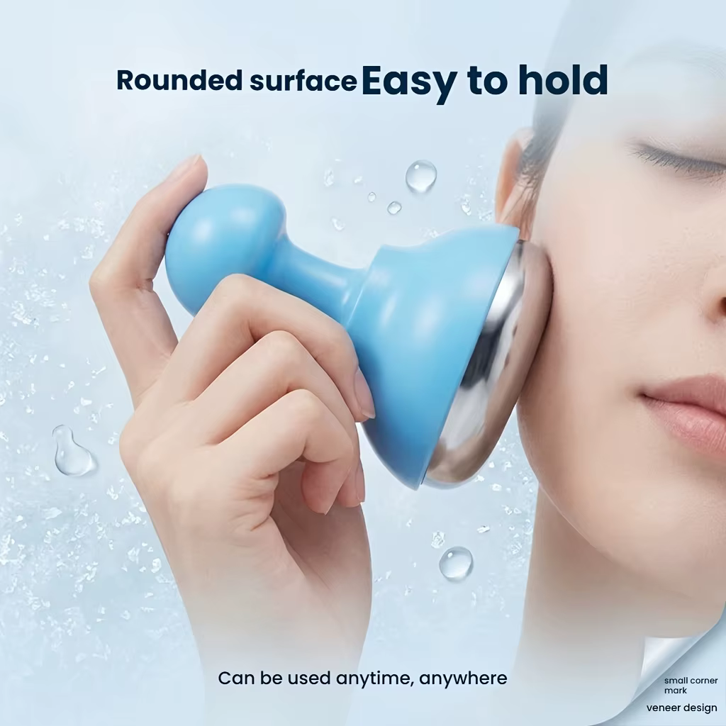 Masseur facial froid pour soulager les gonflements matinaux, les coups de soleil et la chaleur – Outil de massage facial rafraîchissant