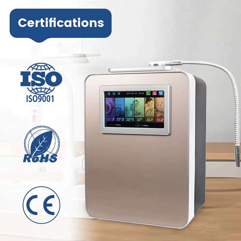 Vente en gros PH 2.5-11.2 revêtement platine 11 plaques ioniseur d'eau alcaline appareils de traitement de l'eau japon distributeur d'eau Kangen