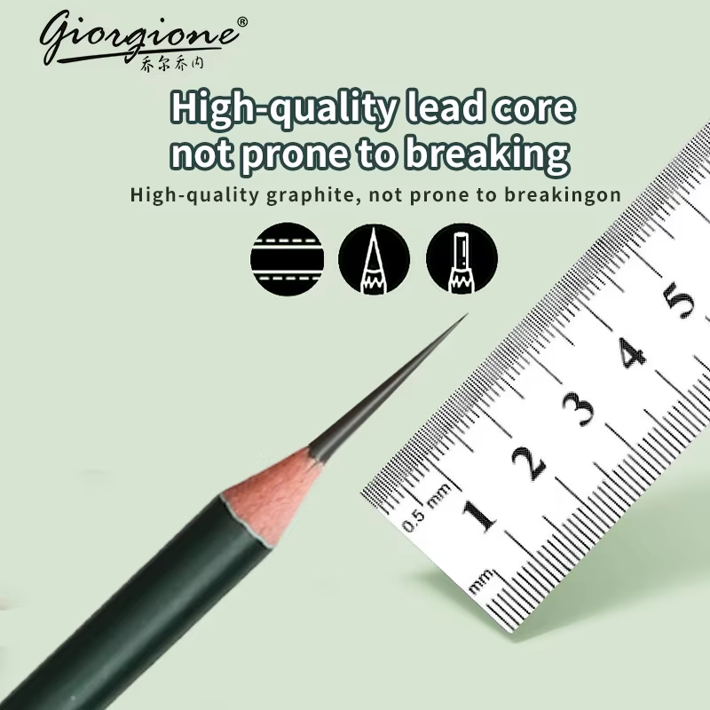 GOIRGIONE Pro Sketch Set 10/12/19/27 crayons graphite et charbon de bois boîte de fer vert Portable dessin croquis pour artistes étudiants