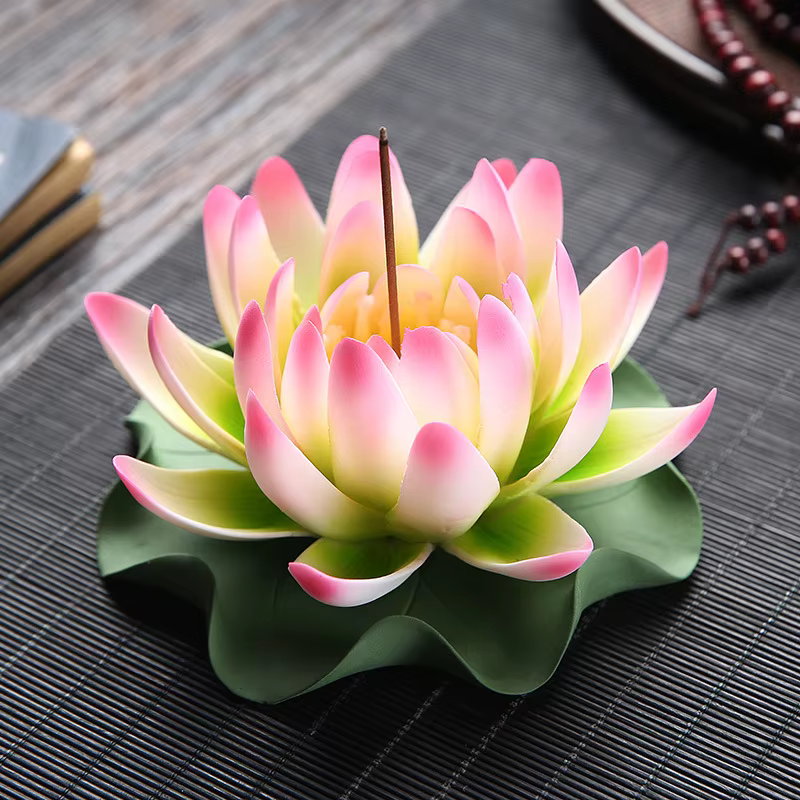 Zen – encensoir en céramique, artisanat, ornements de maison, brûleur d'encens, porte-bâton d'encens Lotus