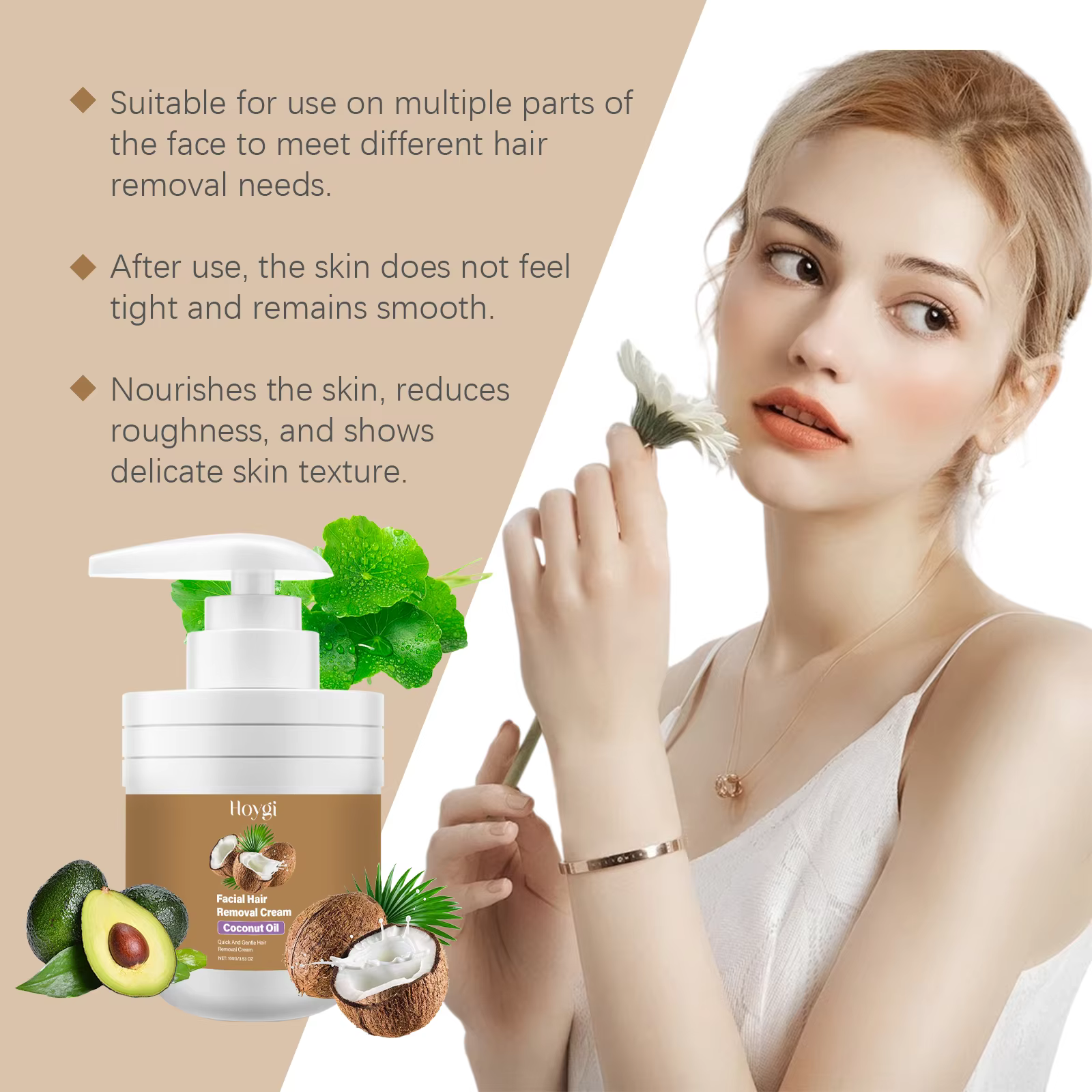 Crème dépilatoire visage et corps