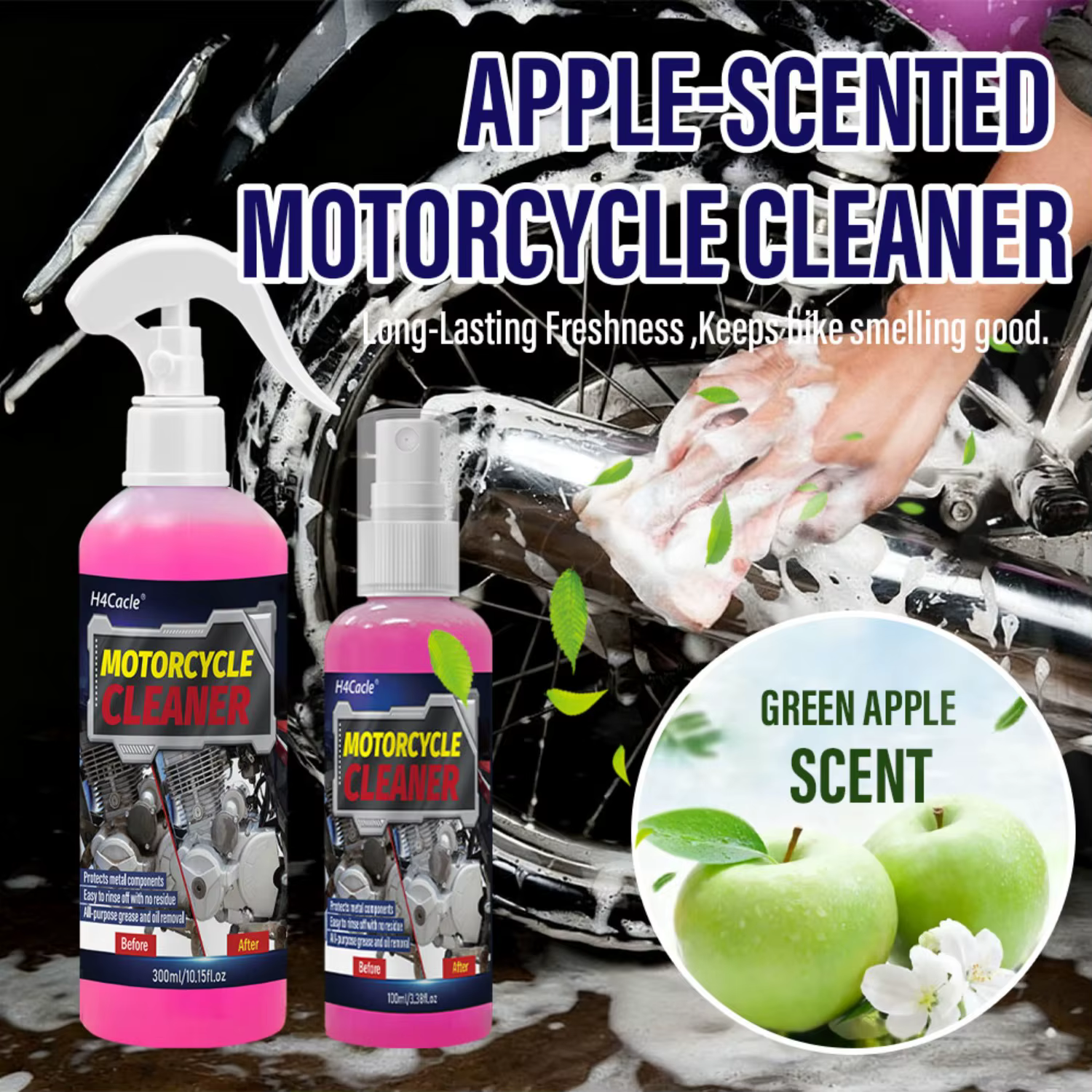 Nettoyant en mousse concentré pour lavage de voiture et Moto, nettoyant pour Scooter électrique, cire et détachant, cire de polissage, Limpiacadenas Moto