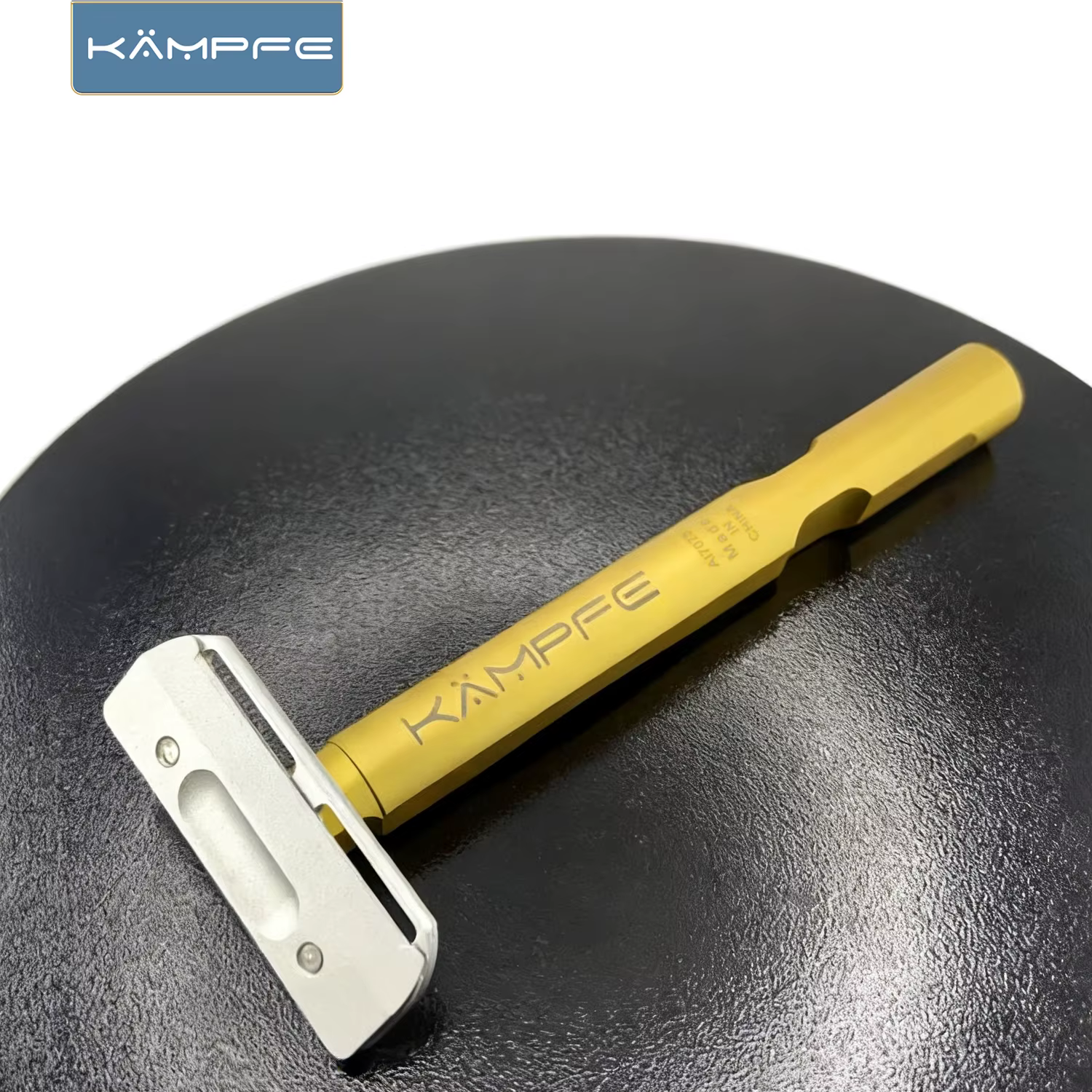 Rasoir de sécurité manuel KAMPFE CNC à lame simple en aluminium