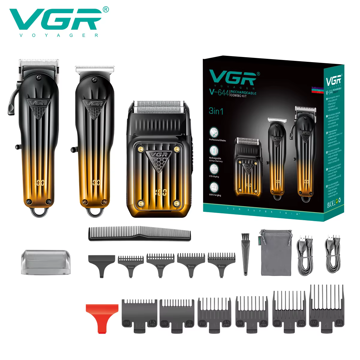 Vgaz644-Rasoir électrique professionnel aste pour hommes