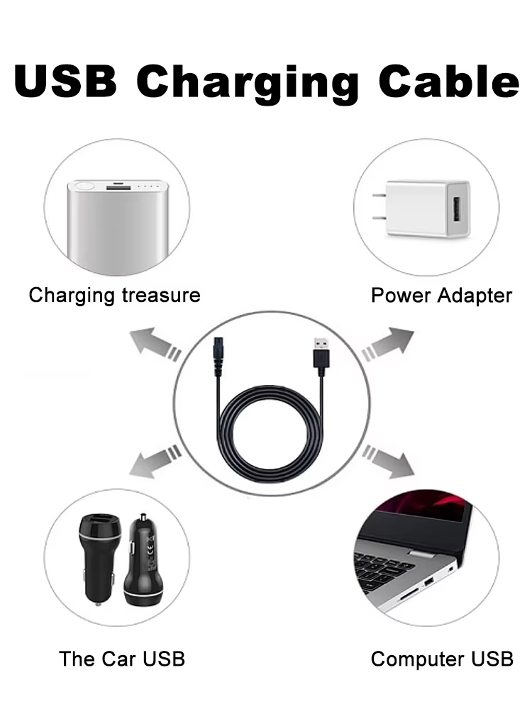 Chargeur USB 5V pour rasoir Philips Norelco série S3000 S3208 S3109 S3108 S3209 S1118 S1213 S3202