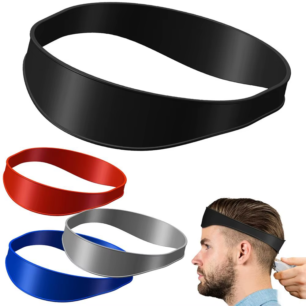 Bandeau professionnel bricolage Salon Silicone décolleté modèle de rasage Guide de coupe de cheveux coiffure maison