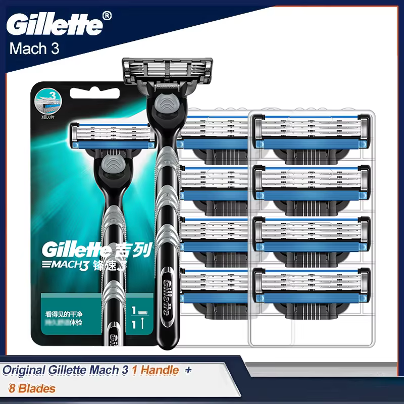 Gillette Mach 3 rasoir pour hommes 3 couches lames épilation