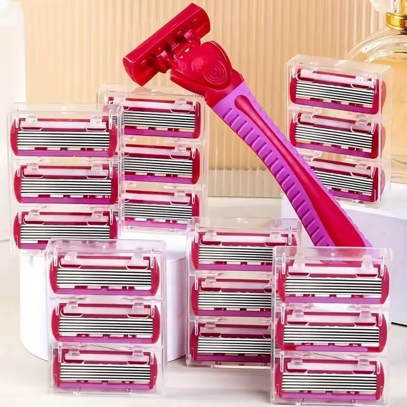 Rasoir pour femmes lame à 6 couches jambe cheveux aisselles couteau de rasage lames à 6