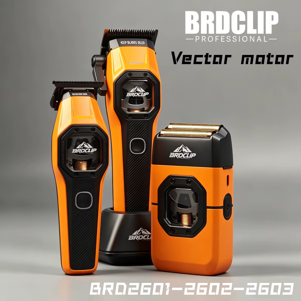 Tondeuse à cheveux professionnelle BRDCLIP avec corps métallique