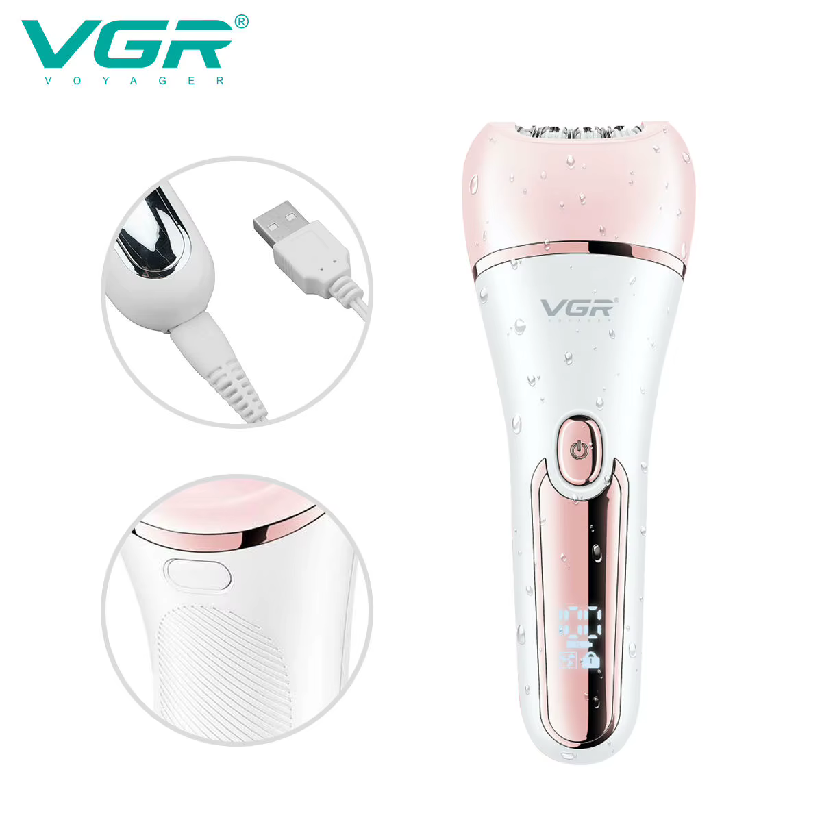 Vgaz733-Épilateur électrique pour femmes