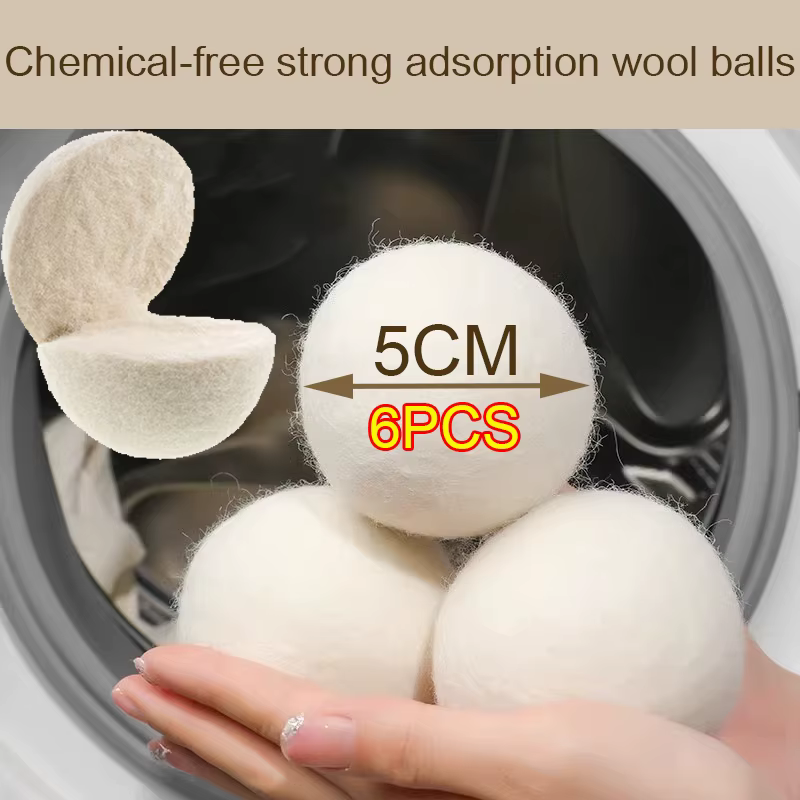 Boules de séchage pour lave-linge, boules de laine pour le séchage des vêtements, adoucissant pour le linge, réutilisables, écologiques, fournitures de lavage