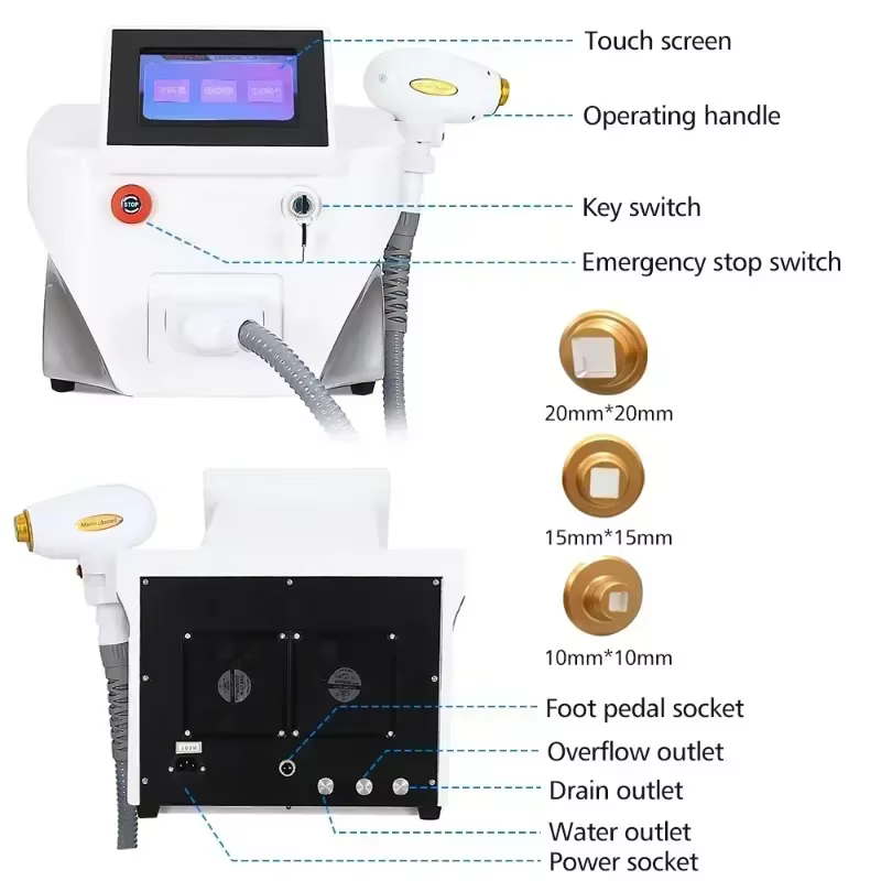 Laser professionnel à Diode 808nm 3000w