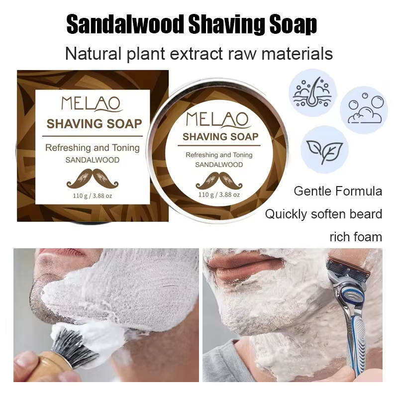 Savon à raser artisanal 2026 110g - Crème