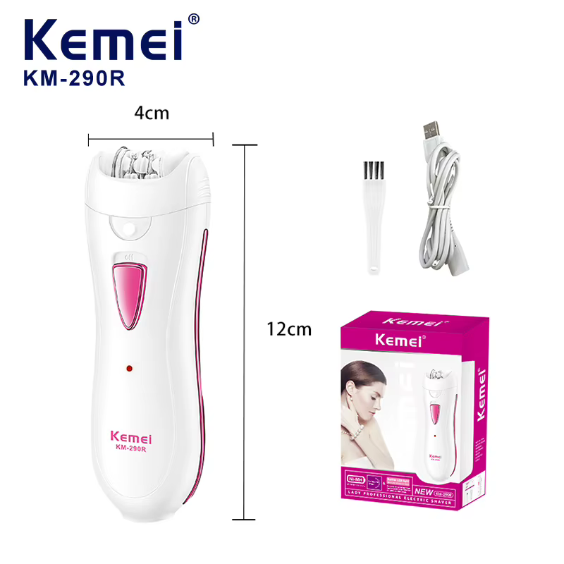 Kemei KM-290R épilateur électrique pour femmes aisselles jambes Bikini zone sensible