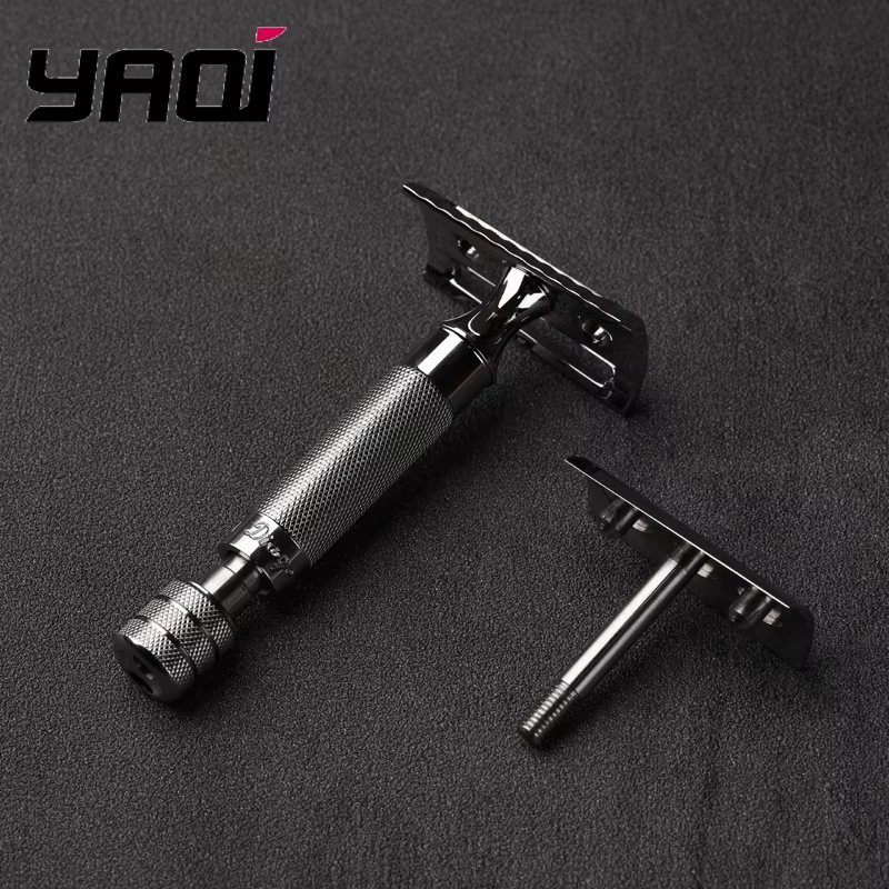 Rasoir de sécurité Yaqi 2026 à lame diagonale en acier inoxydable, léger et portable, avec une marge de lame de 0,35 mm pour une expérience de rasage en douceur