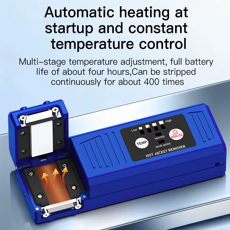 COMPTYCO S8 Dénudeur thermique de fibres optiques, outil de dénudage pour épissage par fusion de fibres, dénudeur chauffant pour câbles et fils optiques