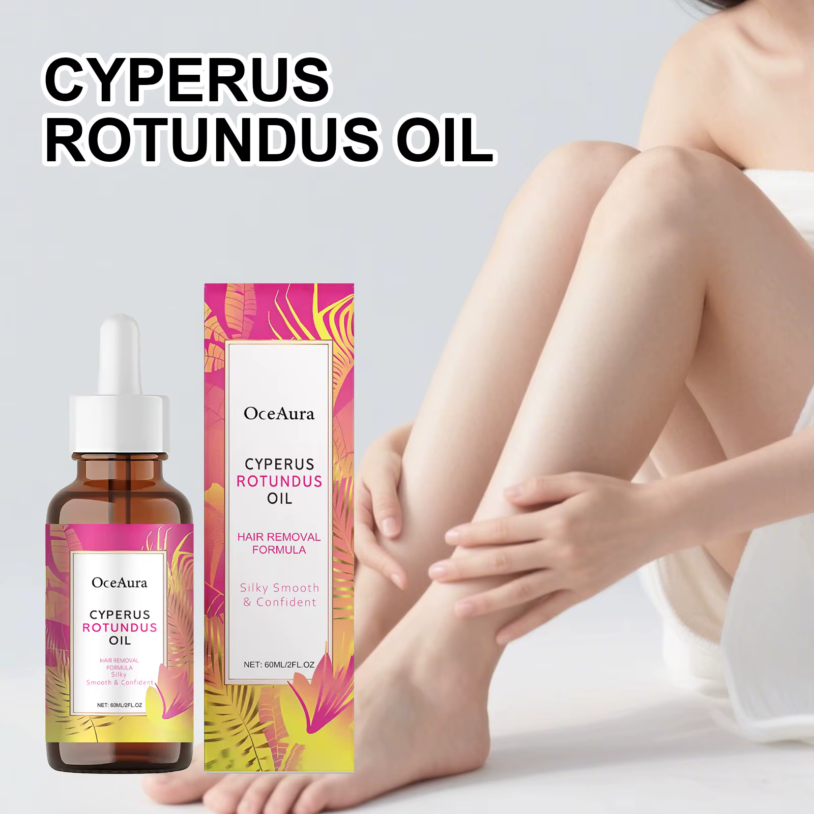 Cyperus Rotundus huile corps épilateur aisselles jambe bras inhibiteur de croissance des cheveux dépilatoire réduire