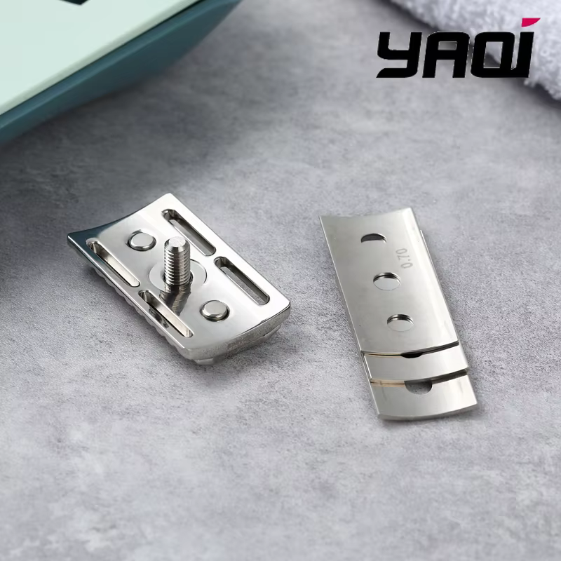 Tête de rasoir de sécurité YAQI Trifecta 2026 réglable en acier inoxydable 316 poli, pour collection, avec différentes espaces entre les lames