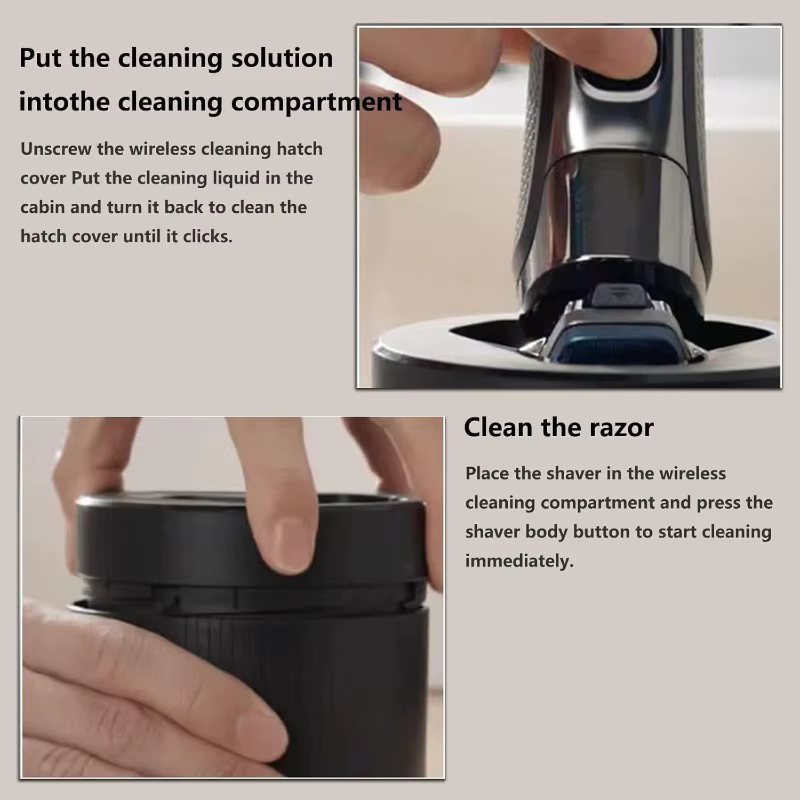 Module de nettoyage rapide de remplacement compatible avec les rasoirs angulaires Philips 2e série 7000 S9000 S5000