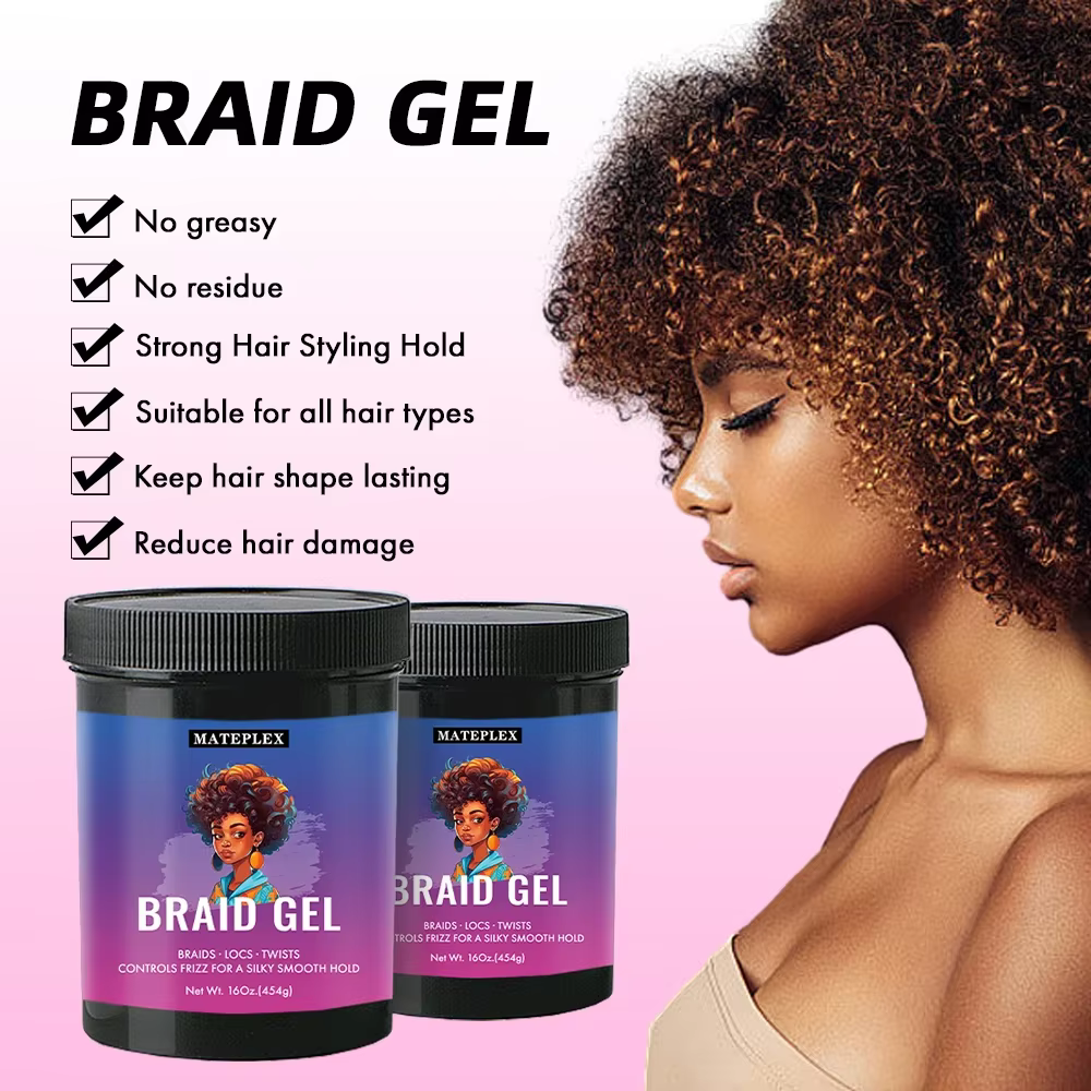 Braid Gel for Perfectly Styled Braids Twists Long Lasting Hair Braiding Gel Styling Control Smooth Non-Flaking Twist Styling Wax