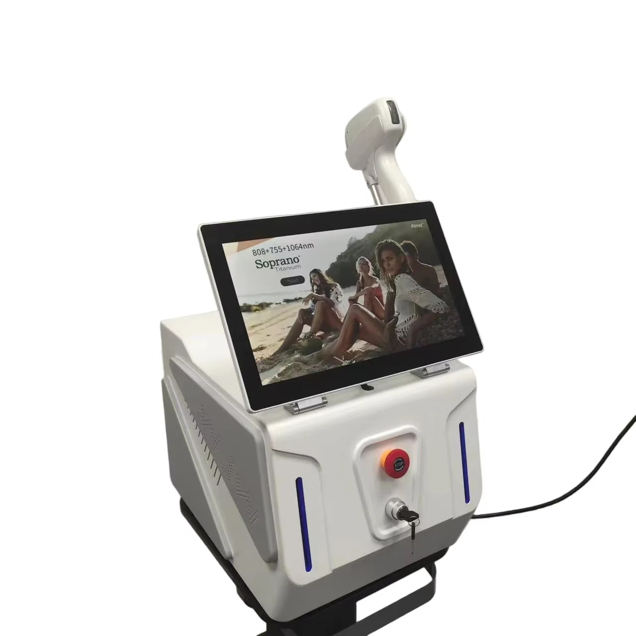 Soprano 2026 Épilation Laser Avancée 808nm Machine Laser à Diode Système de Refroidissement Platinum Black Ice 4 Longueurs d'Onde Salon à Domicile