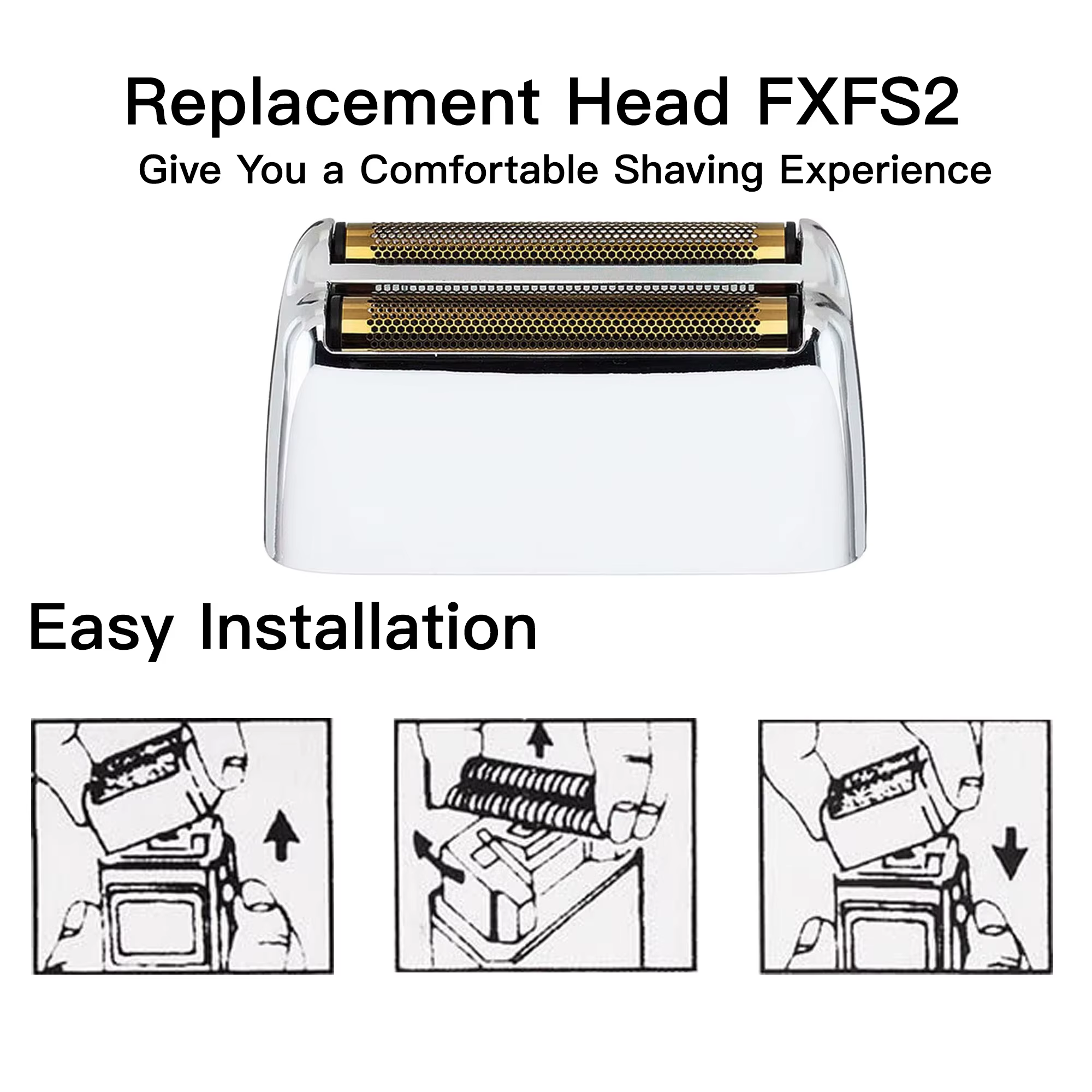 Tête de rechange en feuille Compatible avec le rasoir professionnel BaBylissPRO FXFS2