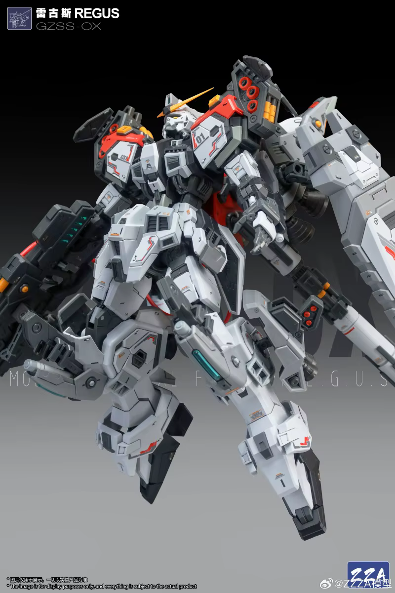 ZZA REGUS MG 1/100 GZSS-OX-001 Robot lourd de combat, Mecha à forte puissance de feu, kit de modèle à assembler