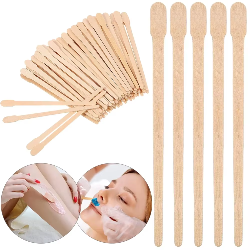 100 pièces femme en bois épilation bâton jetable