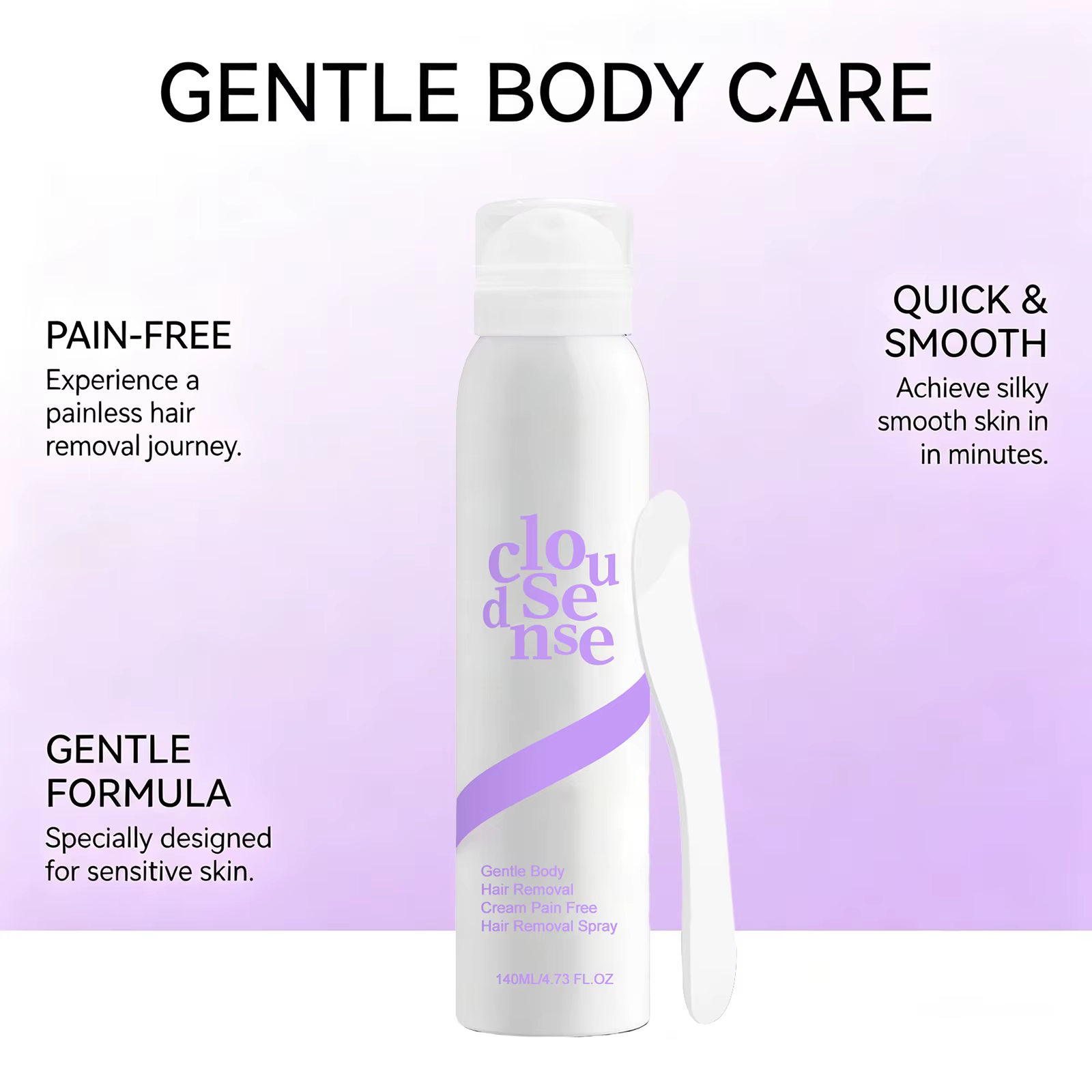 Kit de Spray Épilatoire Doux et Apaisant pour le Corps