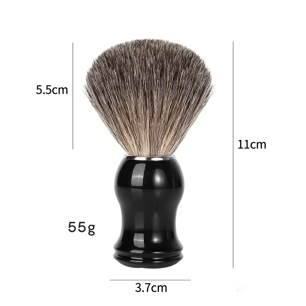 Whityle 02B brosse de rasage en poils de blaireau Super doux pour homme soins de la barbe toilettage pour hommes