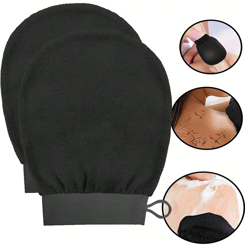 Gants exfoliants pour le corps, gants de douche pour éliminer les peaux mortes, exfoliant corporel indolore, masseur pour le corps, nettoyage en profondeur, accessoires de salle de bain