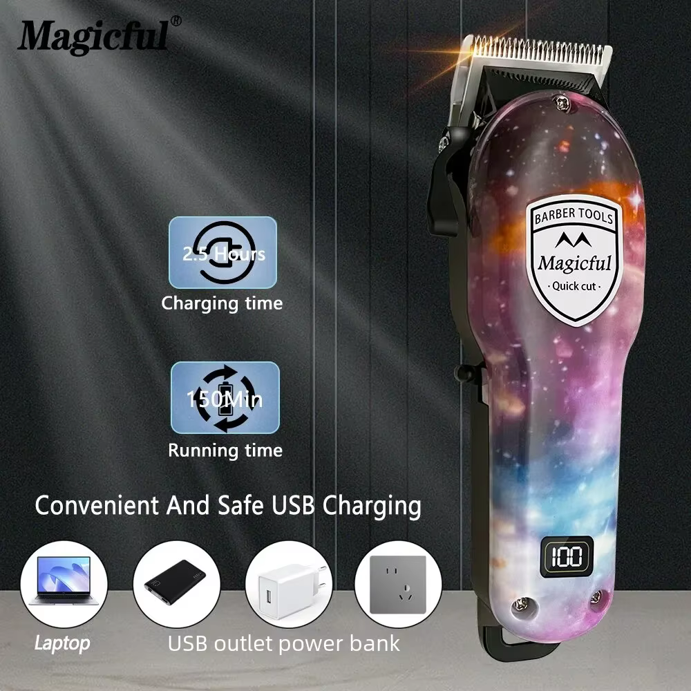 Magiccomparator-Tondeuse à cheveux électrique réglable pour homme