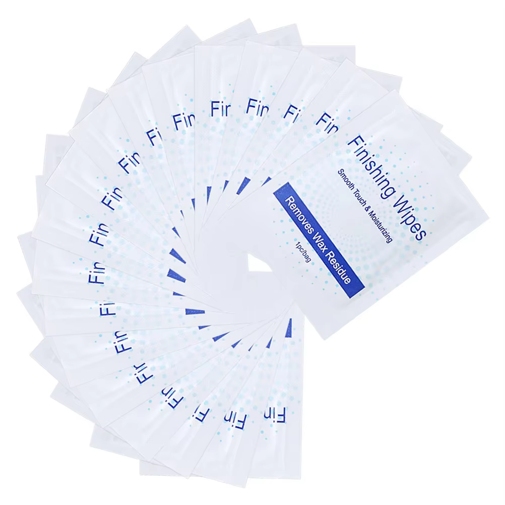 20 pièces épilation cire nettoyage huile Pack corps bandes dissolvant