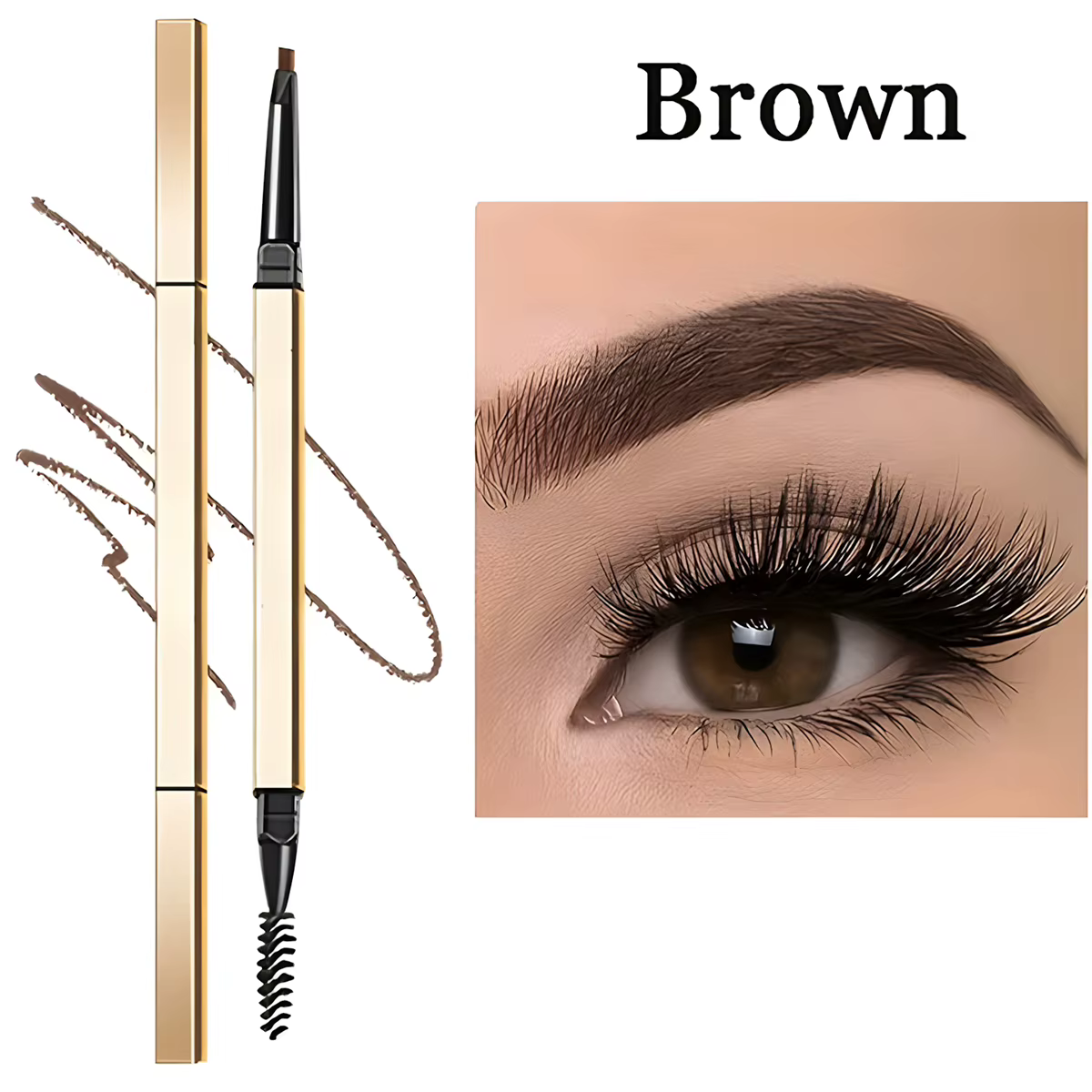 Crayon à sourcils double tête