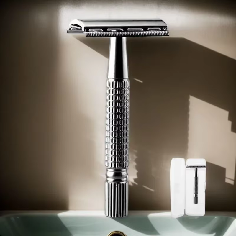 Rasoir manuel pour homme en acier inoxydable