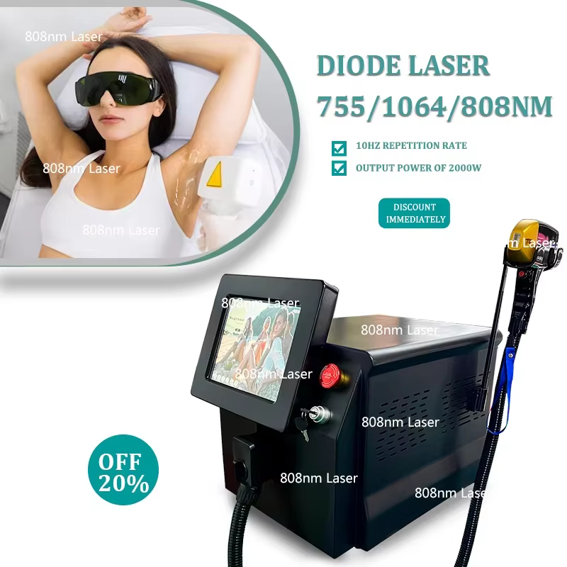 Machine d'épilation laser à diode 940 808nm 4500W